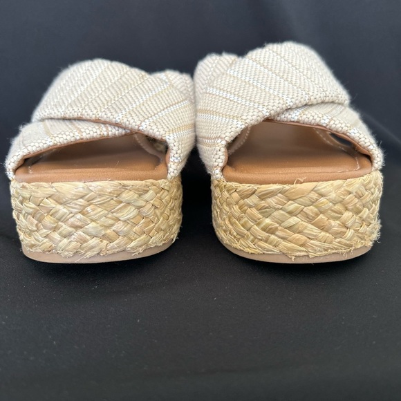 Women's Desi Wedge Sandals - Universal Thread Light Beige 7 - Picture 2 of 8